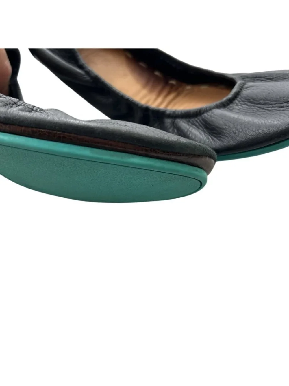 🩰 Tieks by Gavrieli Ballet Flats Sz 8 Matte Black Soft Full-Grain Nappa Leather